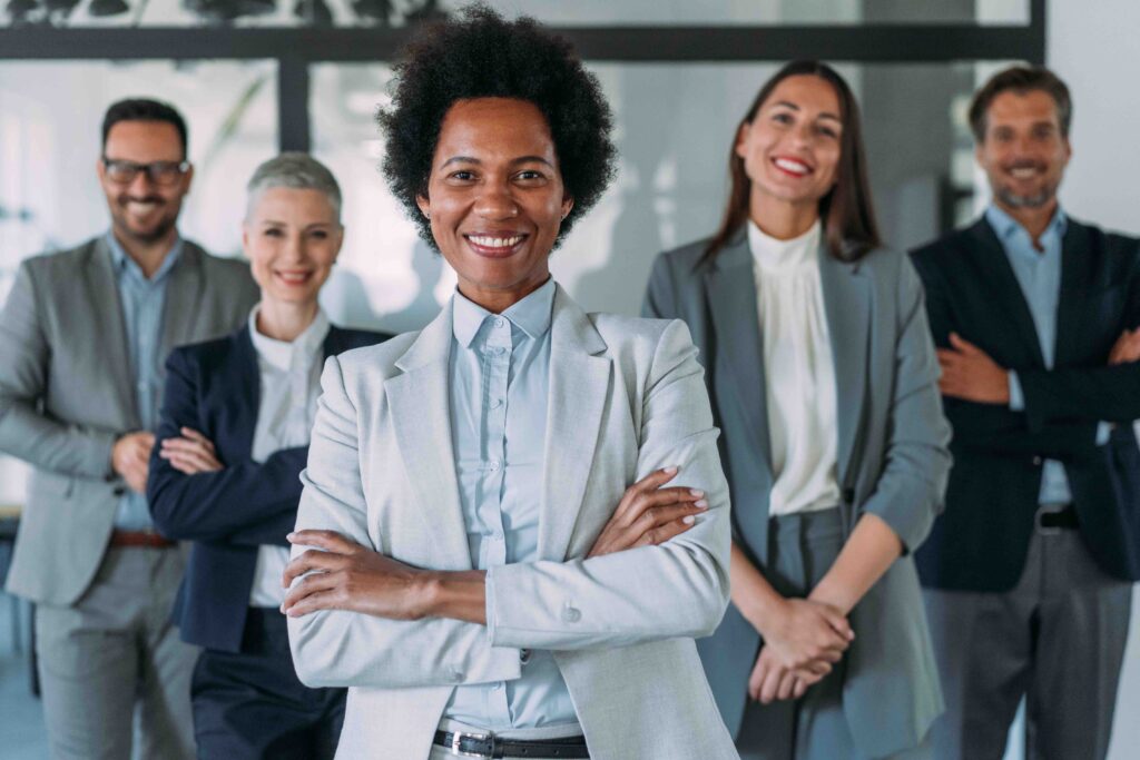 Team of people in an office setup