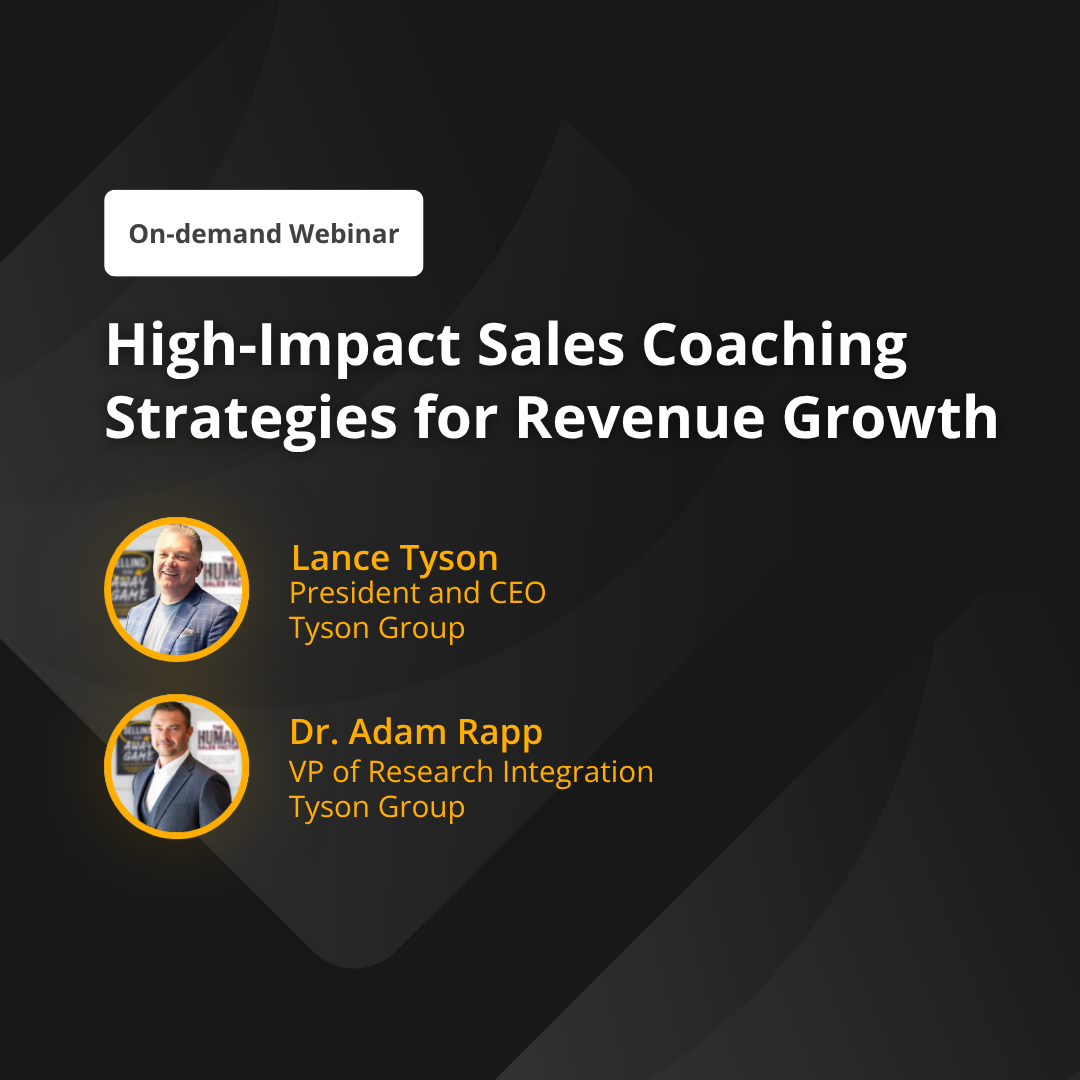 High-Impact Sales Coaching Strategies for revenue growth webinar