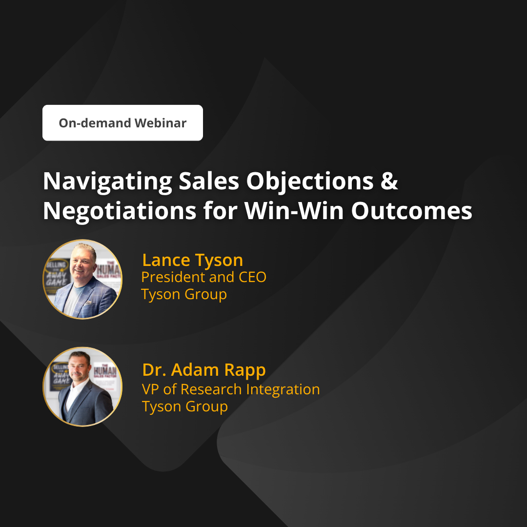 Navigation sales objections and negotiations webinar banner