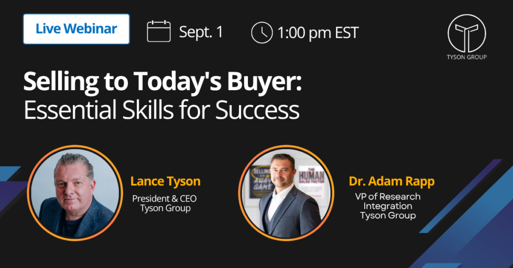 Selling to Todays Buyer Webinar Image