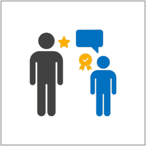 Icon displaying sales talent onboarding and lifecyel