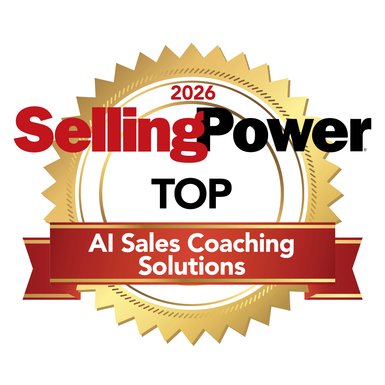 2026 Selling Power Top AI Sales Coaching Solutions award logo